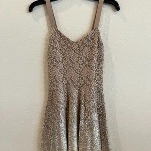 FREE PEOPLE - nice/dressy wide-strap dress with lace overlay at the to